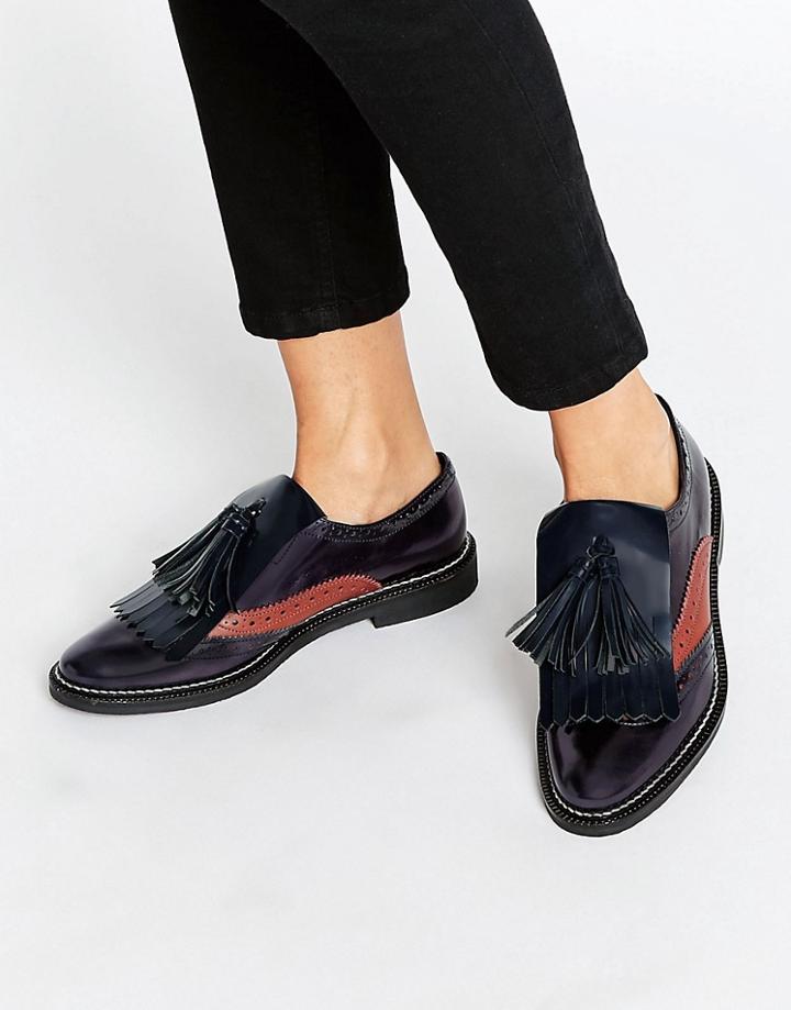 Asos Mariella Premium Leather Tassle Shoes - Multi