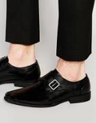 Asos Pointed Monk Shoes In Black - Black