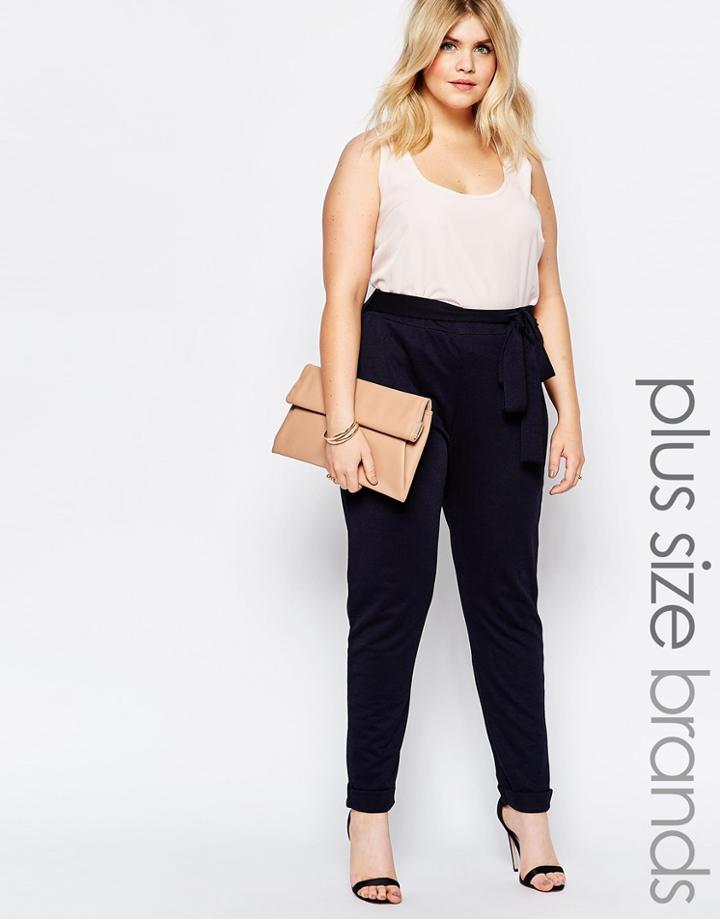 Pink Clove Slim Leg Pant - Navy