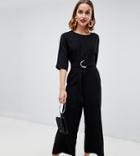Warehouse Jumpsuit With D-ring Belt In Black - Black