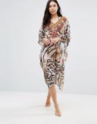 Anmol Digital Print Maxi Caftan - Multi