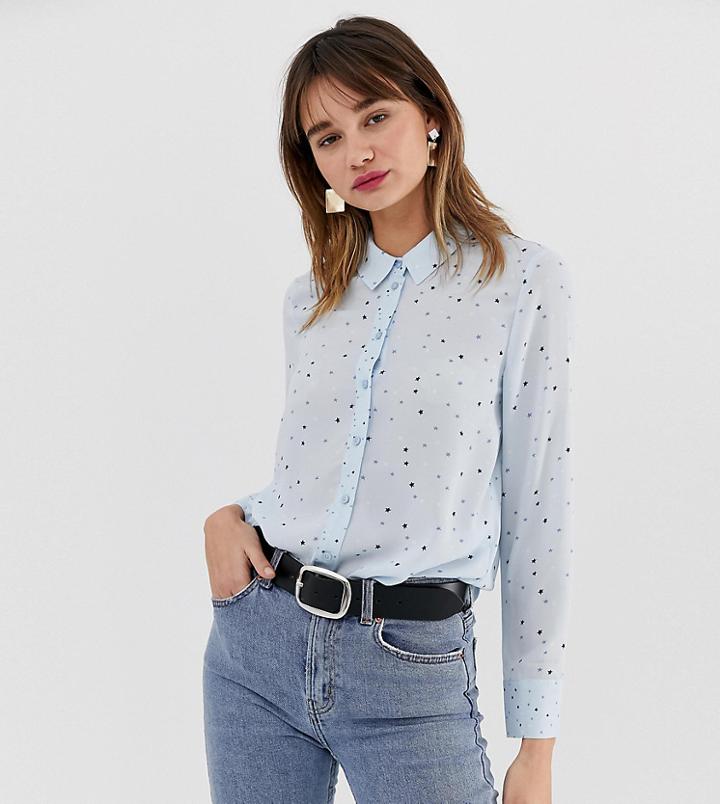 Warehouse Shirt In Blue Star Print - Blue