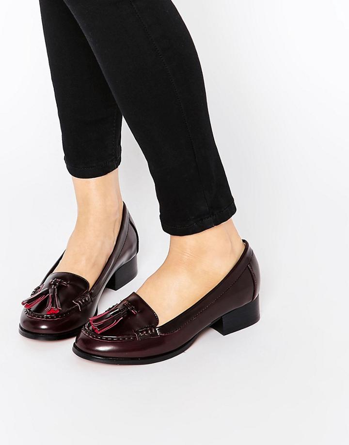 Ravel Tassle Loafers - Red