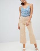 Weekday Cropped Leg Jean With Raw Hem - Orange