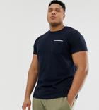 French Connection Plus Tipped Pocket T-shirt