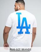Majestic Plus L.a. Dodgers Longline T-shirt - White