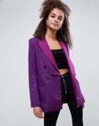 Bershka Blazer In Purple - Purple