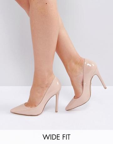 Faith Wide Fit Chloe Pumps - Beige