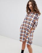 Qed London Check Shirt Dress