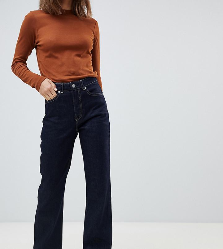 Weekday Voyage Straight Leg Jean With Organic Cotton In Indigo-blue