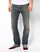 Diesel Jeans Thavar 810x Slim Texture Exposure Stripe - Blue