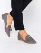 Carvela Moss Tassle Point Flat Shoes - Gray