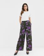 Y.a.s Floral High Waisted Pants-multi