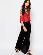 Lira Vacation Pants With Tie Front - Black