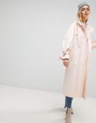Asos Hooded Trench - Cream