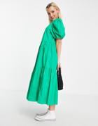 Jdy Smock Midi Dress In Green