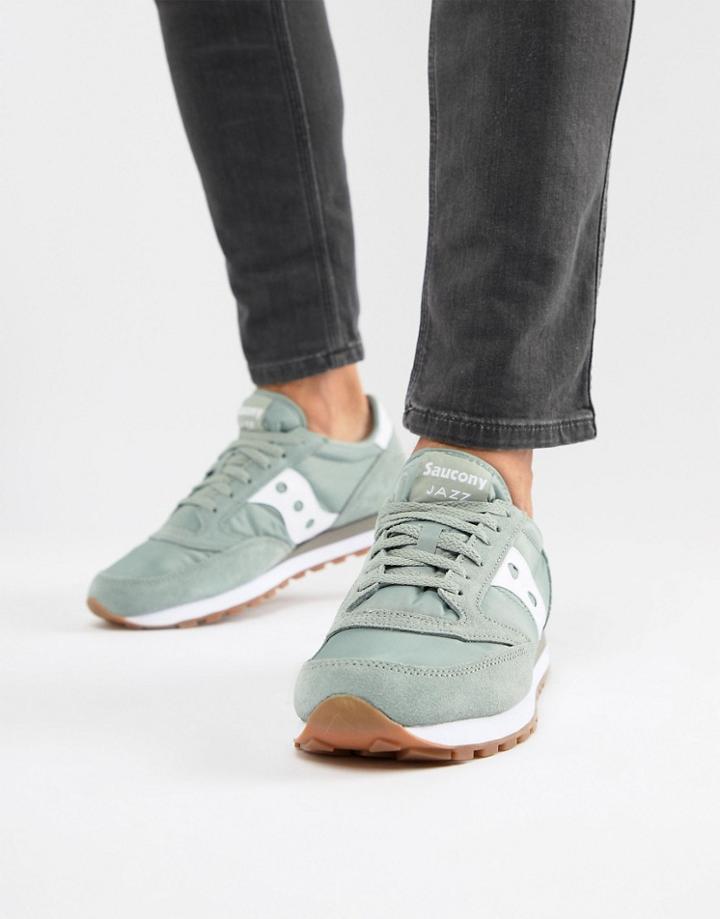 Saucony Jazz Original Vintage Sneakers In Green S2044-436 - Blue