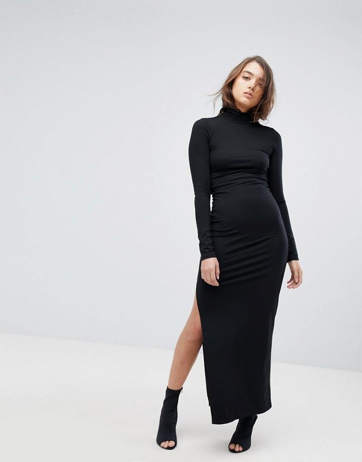 G-star Turtleneck Slim Maxi Dress - Black