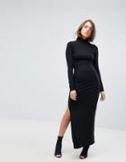 G-star Turtleneck Slim Maxi Dress - Black