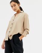 New Look Silky Shirt - Gray