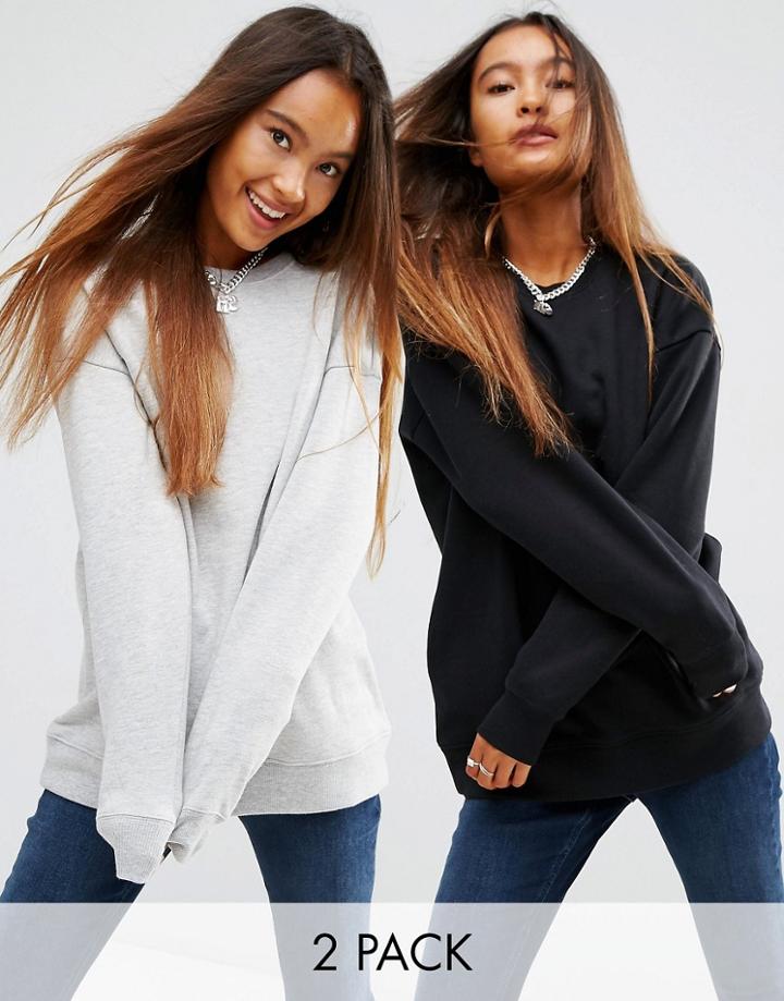 Asos Ultimate Oversized Sweat 2 Pack - Multi