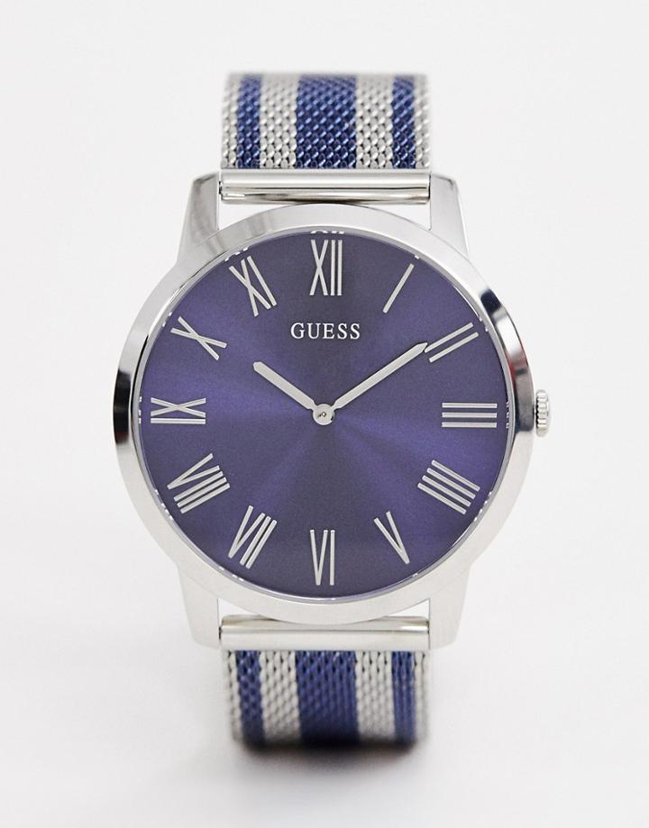 Guess W1179g1 Richmond Mixed Metal Mesh Watch - Silver
