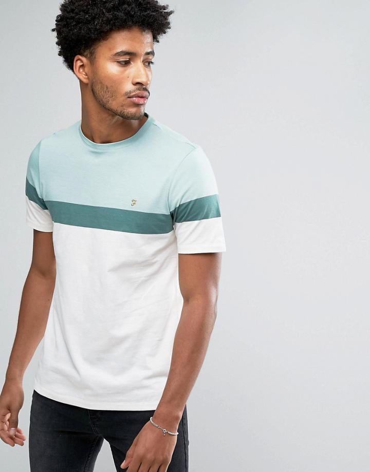 Farah Haryln Slim Fit Block Stripe T-shirt Green - Green