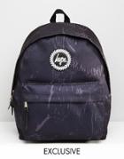 Hype Exclusive Backpack In Gritty Black On Black - Black