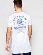 Asos Oversized Sleeveless T-shirt With Power Of Wisdom Back Print - White