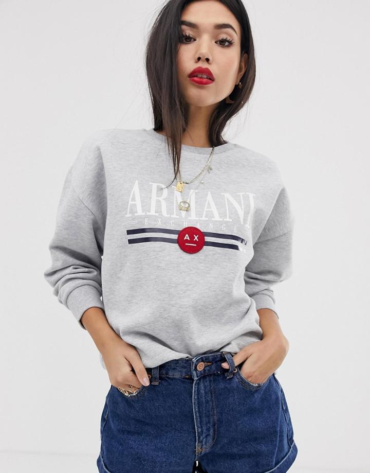 Armani Exchange Logo Sweater - Gray