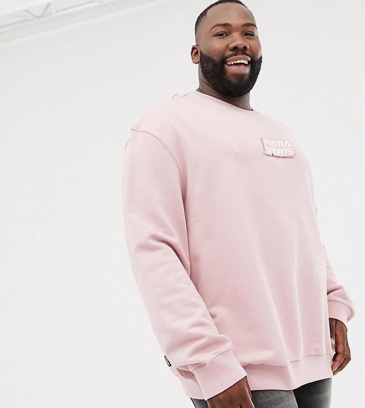 Puma Plus Organic Cotton Sweat In Pink Exclusive At Asos - Pink