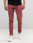 Selected Homme Regular Tapered Fit Chino - Red