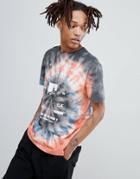 Asos Design Relaxed T-shirt With City Print And Tie Dye - Multi