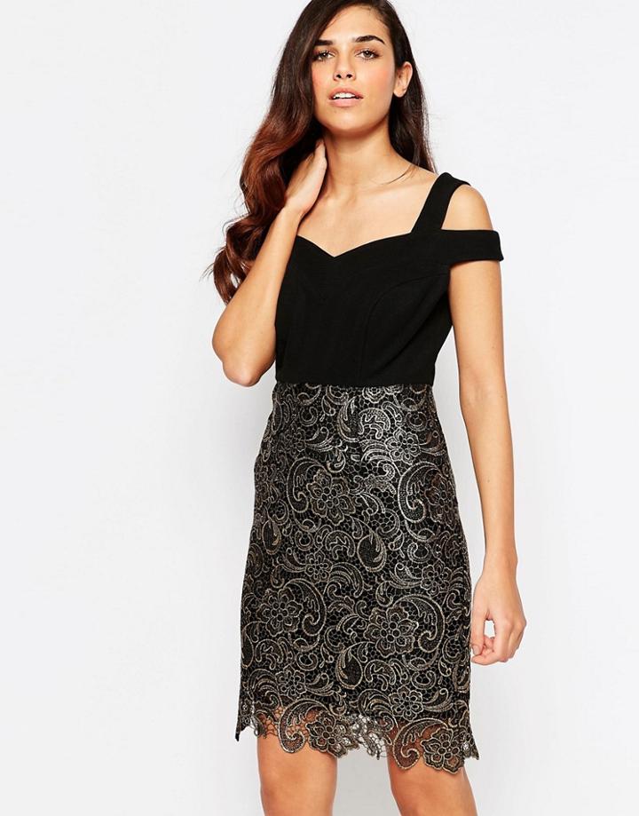 Lashes Of London Evie Lace Dress - Black