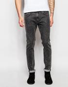 Lee Jeans Luke Skinny Fit Stretch Dark Sound Black Acid Wash - Dark Sound
