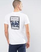 The North Face Denali Face T-shirt Back Print In White - White
