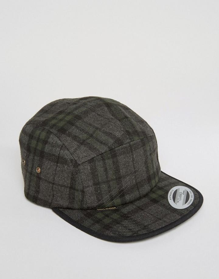 Volcom Mill 6 Panel Hat In Dark Gray - Gray