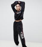 D-antidote X Fila Joggers With Repeat Logo Pattern - Black