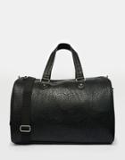 Asos Carryall In Black Faux Leather - Black