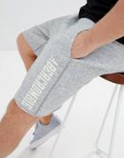 Abercrombie & Fitch Core Script Logo Sweat Shorts In Gray Marl - Gray