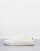 Levi's Summit Canvas Sneakers In White With Back Logo