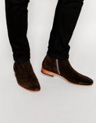 Jeffery West Suede Zip Boots - Brown