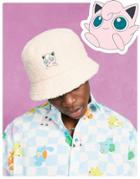 Asos Design Unisex Pokemon Bucket Hat With Jigglypuff Embroidery In Pink Borg