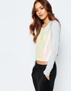 Stitch & Pieces Sequin Sweater - Gray