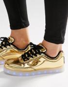 Wize & Ope Pop Gold Light Up Sole Sneakers - Laminated Gold