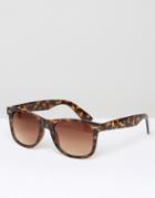 D-struct Square Sunglasses In Brown - Brown