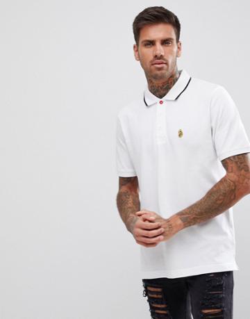 Luke Sport Mead Short Sleeve Polo Shirt In White - White