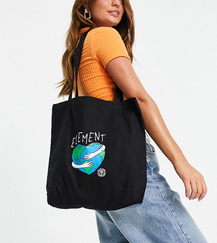 Element Raven Tote Bag In Black Exclusive At Asos