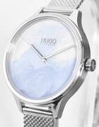 Hugo Mesh Watch In Silver 1540061