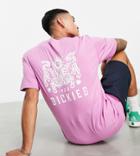 Dickies Tiger Back Print T-shirt In Pink Exclusive At Asos-purple